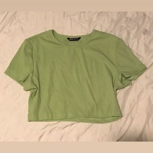 Light green coloured, crop top, SHEIN, super cute